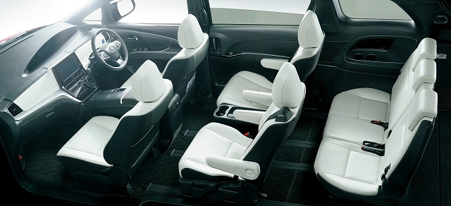Interior of Toyota Estima 2022